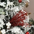thumbnail image 5 of Scheam 10 Pcs Red Christmas Glitter Berries Twigs Artificial Berry Picks Glitter Ball Sprays Sticks Decorative Branches Ornaments for DIY Vase Xmas Tree Garland,Holiday Home Decor (Red), 5 of 7