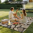 thumbnail image 4 of Cobblestones Outdoor Rug for Patio/Deck/Porch, Non-Slip Large Area Rug 4 x 6 Ft, Gravel Rock Natural Stones Pattern Art Indoor Outdoor Rugs Washable Area Rugs, Reversible Camping Rug Carpet Runner, 4 of 8