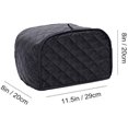 thumbnail image 2 of Toaster Appliance Cover Polyester Bread Toaster Cover Bakeware Protector Dust and Fingerprint Protection Two/Four Slices (2 Slice, Black), 2 of 2