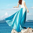 thumbnail image 3 of Sonducket larga transpirable y agradable para la piel para un look cómodo de verano larga elegante de playa de verano Vestidos azul marino, 3 of 6