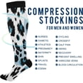 thumbnail image 4 of Coolnut 1 Pack Fashion Print Compression Socks for Women Men, Knee High Stockings for Athletic Sports,Running,Travel, 4 of 7