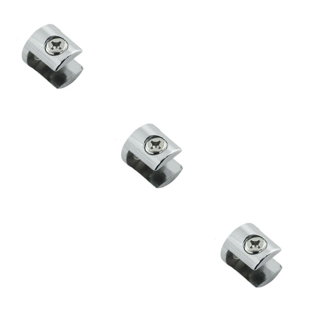 Kenally Abrazadera de vidrio de aleación de zinc, portátil, reutilizable, redondo, resistente, electrochapado, soporte de tablones para el hogar, Type1 NO1 Kenally CBP490857