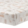 Lambs & Ivy Signature Bunny Hop Organic Cotton Muslin Baby Fitted Crib Sheet
