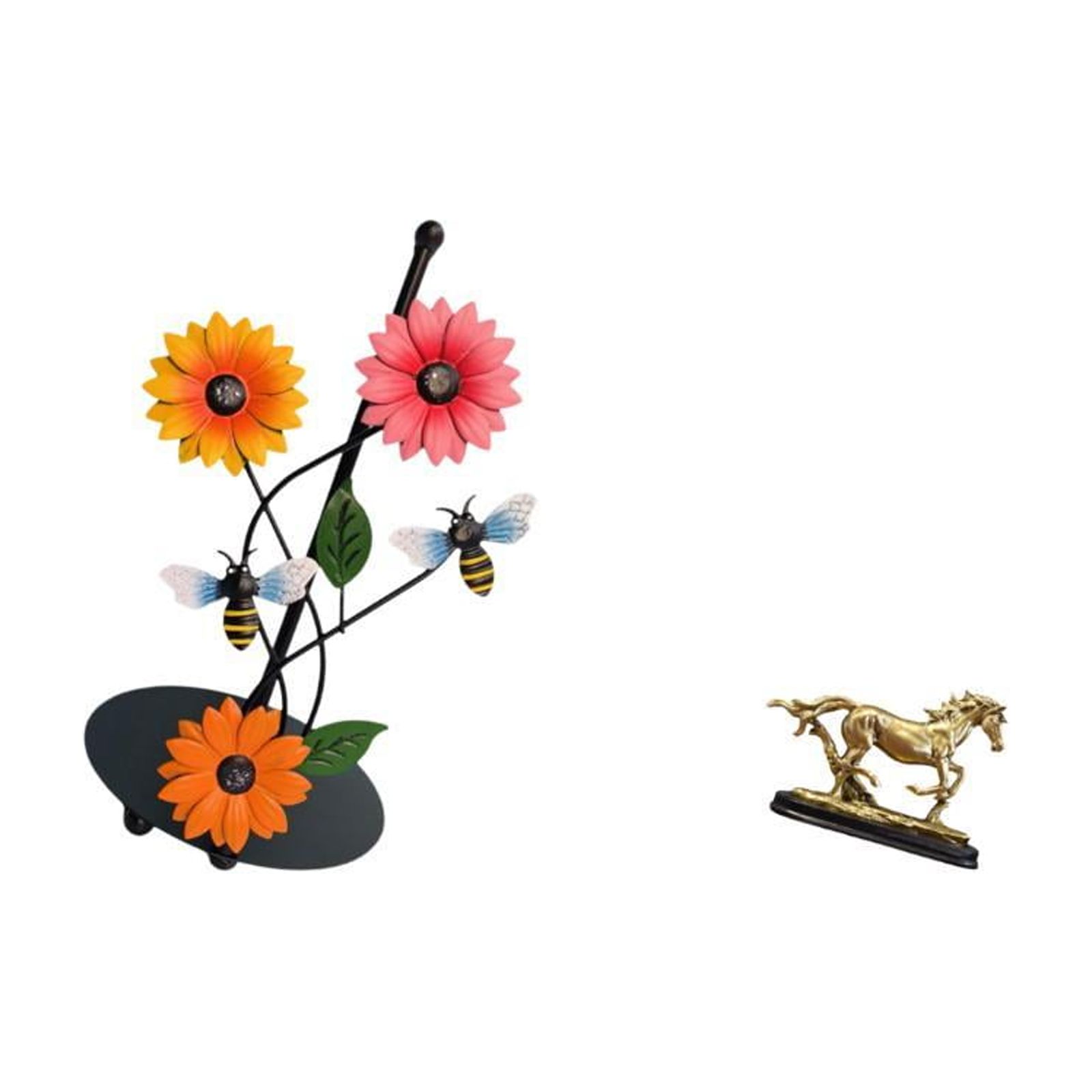 Fiocias Horse Paper Towel Holder Sculpture Figurine Artwork Collectible Art Ornament Statue for Desk Decoration Bookcase Living Room Furniture Home Decor Non