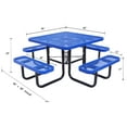 thumbnail image 6 of LifeYard 46" Steel Square Picnic Table,Expanded, Metal Outdoor Table (Blue), 6 of 7