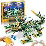 AoHu Remote & APP Control Dragon Toys, STEM Projects for Kids Ages 8-12, Green Mech Dinosaur Building Sets Toy Gifts for Boys and Girls Age 8 9 10 11 12 Year Old (515 Pieces)