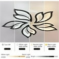 thumbnail image 4 of Garwarm LED Ceiling Light Fixture, 60W Modern Leaves Ceiling Lamp Dimmable Black Flush Mount Ceiling Chandelier for Living Room Study Room Dining Room Bedroom, 4 of 18