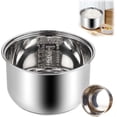 thumbnail image 1 of Bol Intérieur pour Cuiseur à Riz en Acier Inoxydable, Bol Rond de Remplacement pour Cuiseur à Riz, Bol de Cuisson Intérieur pour Cuiseur à Riz, Casseroles pour Cuisine Familiale (9.37 * 5.71 Pouces), 1 of 8