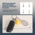 thumbnail image 4 of Jumpingount Raqueta de bádminton Bolas Llaveros Moda Puerta de casa Volante Llavero Anillo Llavero Colgante Recuerdo Cumpleaños Ropa, zapatos y accesorios Miscelánea Amarillo Jumpingount AP018375-02, 4 of 6