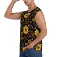 thumbnail image 3 of JUNZAN Fall Sunflowers Leaves Men's Sleeveless T Shirts,Sleeveless Muscle Shirts,Sizes S-3XL, 3 of 8