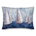 thumbnail image 2 of Creative Products Blue Painted Sailboats 14x20 Indoor / Outdoor Pillow, 2 of 3