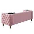 thumbnail image 3 of Modern Tufted Velvet Living Room Sofa, 84.25''W Couch,Pink, 3 of 10
