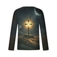 thumbnail image 4 of JingHai Men's Big and Tall Fashion Jesus Cross 3D Print T-Shirt Short Sleeve Funny Graphic Tees Tops Christian Religious Bible T-Shirts Autumn and Winter T-Shirts Dark Gray XXXXL, 4 of 5