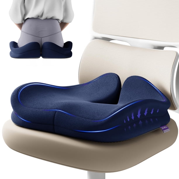 ZZ-WELL Almohadilla Ergonómica de Espuma de Memoria para Silla de Oficina