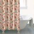 thumbnail image 4 of Pink Christmas Gingerbread and Tree Pattern Shower Curtain 36"x72" ,Bathroom Decorative Shower Curtains Set with 12 Hooks,Modern Waterproof Washable Shower Curtain, 4 of 6