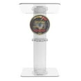 thumbnail image 1 of Clear Church Pulpit Event Lectern Plexiglass Acrylic Debate Podium School Simplicy Design 23.2" Wide X 17" Deep X 42" Tall Portable with Cup Holder Tab Custom Color Logo, 1 of 5
