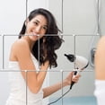 thumbnail image 3 of 4 Pack Self Adhesive Acrylic Mirror, Plastic Mirror Sheets Wall Stickers, 2MM Thick Frameless Mirrors Set 12 x 12Inch Mirror Tiles, Self Adhesive Acrylic Square Mirror for Bathroom Home Gym Door, 3 of 5