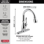 Delta Leland Kitchen Faucet with Pull-Down Spray, Available in Various Colors