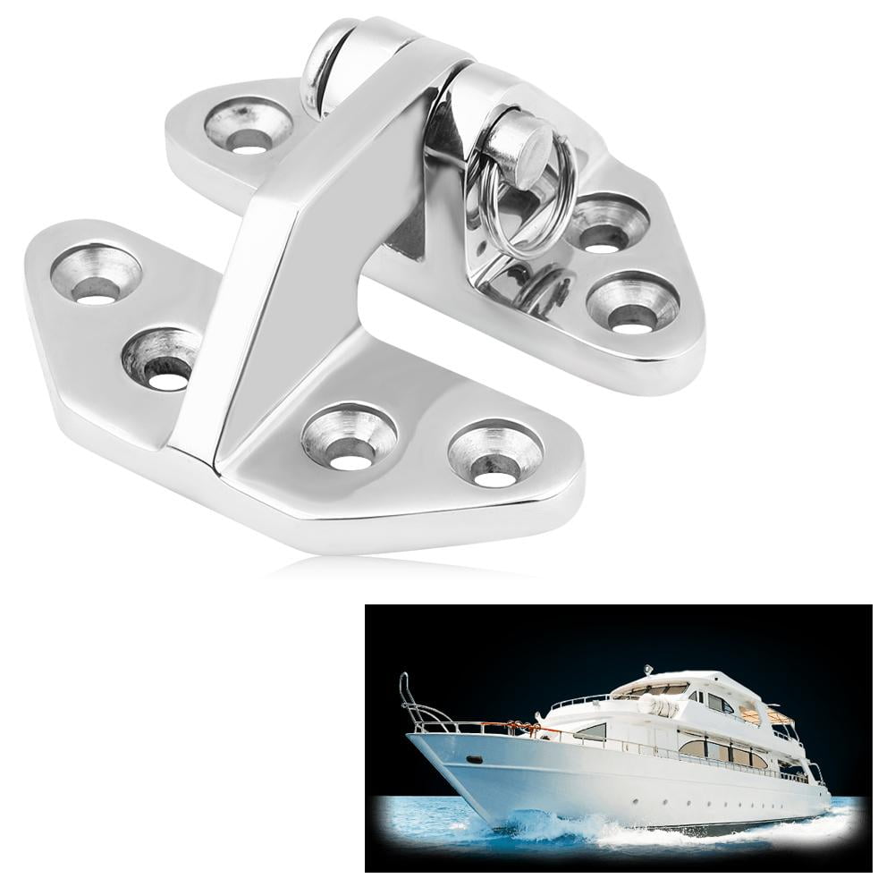 Ship RV Accessories Yacht Hardware Marine Hatch Hinge Heavy Duty Long Reach 316 Marine Grade Stainless Steel Hinge with Removable Pin 2.75 x 2.6 1PC 