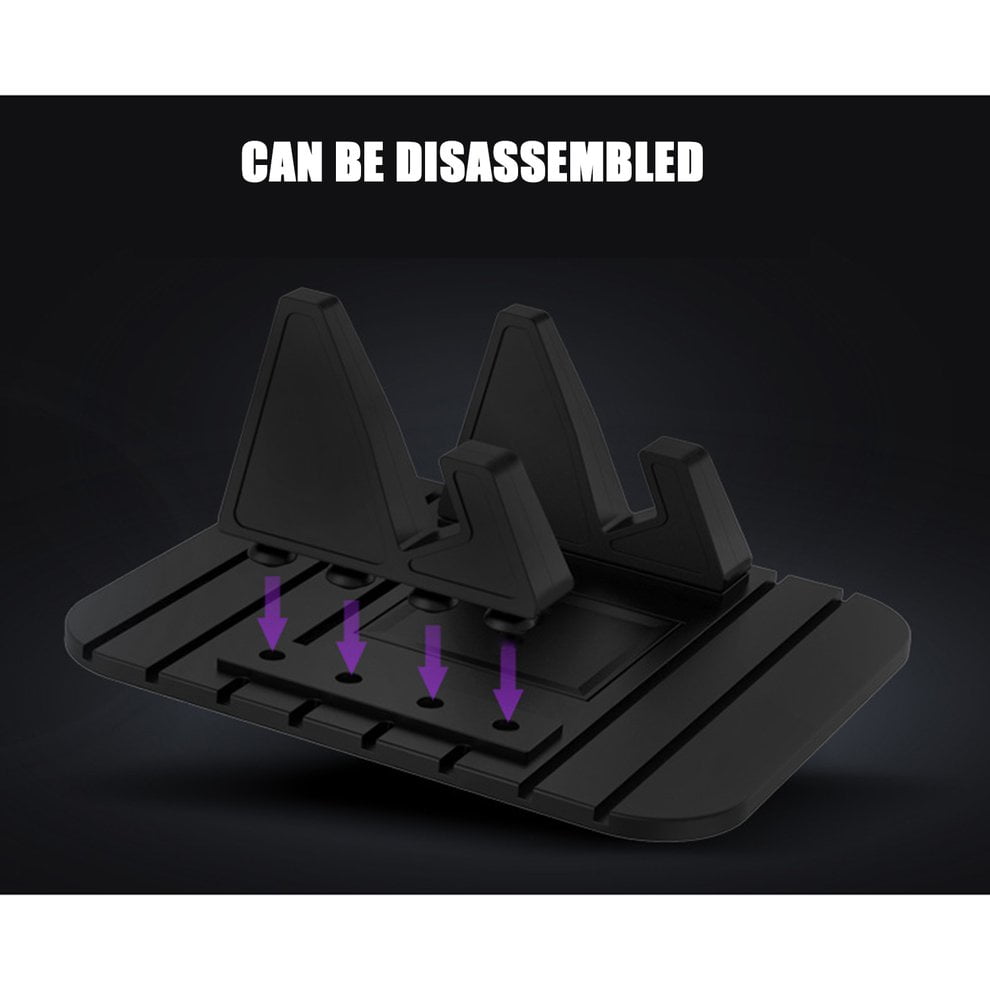 Portable Car Dashboard Mobile Phone Holder HUD Non-Slip Car Phone Mount Stand Essential Accessories-Black