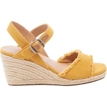 Lucky Brand Mindra Canvas Espadrille Wedge Summer Sandals Size 11