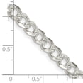 thumbnail image 2 of 925 Sterling Silver 5.5mm Pave Curb Chain Necklace 26 Inch Chain Necklace for Women and Men, 2 of 2