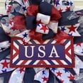 thumbnail image 4 of XGFHYJEH 250th Anniversary Patriotic Wreath, 4th of July Wreaths for Front Door, Memorial Day Wreath, Red White and Blue Farmhouse Decor, All-Weather Patriotic Wreaths for Home Outdoor Holiday, 4 of 7