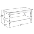 thumbnail image 6 of Bika Home Furniture B180426-2-B Spindle Legs Coffee Table, Black - 20 x 44 x 22 in., 6 of 6