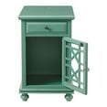 thumbnail image 2 of Chairside Table with 1 Drawer and 1 Trellis Door, Green, 2 of 5