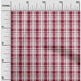 thumbnail image 1 of oneOone Viscose Chiffon Fabric Check Kasuri Print Fabric BTY 42 Inch Wide, 1 of 4