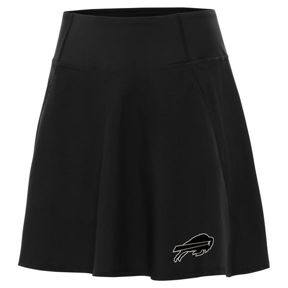 Women's Antigua Black Buffalo Bills  Brushed Carbon Chip Skort