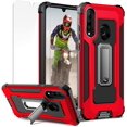 thumbnail image 1 of IBAOLE for Huawei P30 Lite Case Rugged Military Dual Layer Huawei P30 Lite Case with Screen Protector Metal Kickstand Heavy Duty Full Protection Shockproof Case for Huawei P30 Lite,Blue Red, 1 of 7