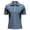 Blue, variant on AZoiNM Men's Corduroy Short Sleeve Shirt Half Zip Collared Casual Stretch Fit Tee