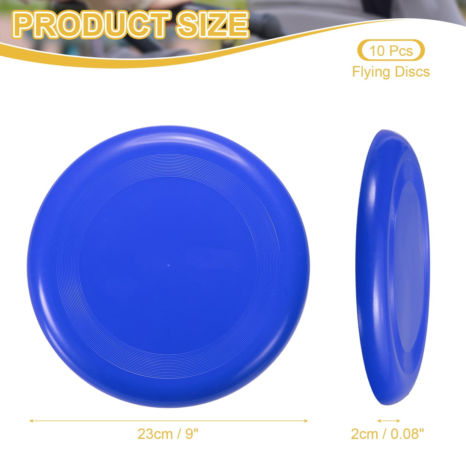 Uxcell Flying Disc Colorful Plastic Flying Disk Flyer for Outdoor Sports Training Playing Lawn Game Blue
