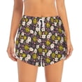thumbnail image 4 of Lsque Flowers Daisy Printed Women's Running Shorts with Liner Pockets,Elastic Quick Dry Workout Athletic Gym Yoga Shorts,Womens High Waist Shorts-Medium, 4 of 9