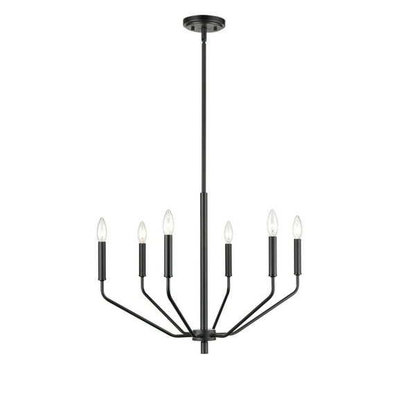 8166-MB Millennium Lighting Laurell - 6 Light Chandelier-18.75 Inch Tall and 24 Inch Wide