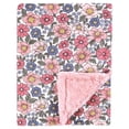 thumbnail image 1 of Cobija de Peluche Hudson Baby Floral Rosa Azul 76x102 cm, 1 of 2