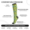 thumbnail image 3 of Lsque Lemon1 Pattern Sport Compression Socks for Men & Women 15-20 mmHg Knee High Nurse Pregnant Running Medical and Travel Athletic, 3 of 6
