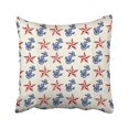thumbnail image 1 of RYLABLUE Square Throw Pillow Covers Vintage Nautical Simple Pattern Pillowcases Polyester 18 X 18 Inch With Hidden Zipper Home Sofa Cushion Decorative Pillowcase, 1 of 1