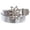 Silver, variant on 1 1/2" Women's Snap On Rhinestone Floral Fashion Belt Multi-Color Options