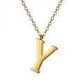 thumbnail image 1 of Collar con colgante inicial PROSTEEL de acero inoxidable con letra del alfabeto, 1 of 7
