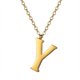 thumbnail image 1 of Collar con colgante inicial PROSTEEL de acero inoxidable con letra del alfabeto, 1 of 7