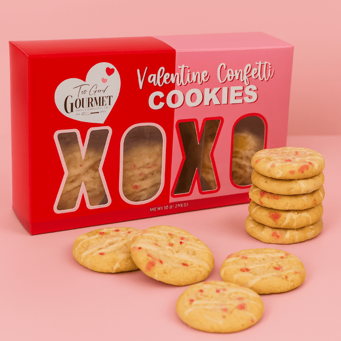Valentine's Confetti Cake Cookies