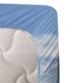 thumbnail image 3 of Ambesonne Tropical Fitted & Top Sheet Set with Sham, Shore Sea with Waves, Cream Turquoise White, 3 of 4