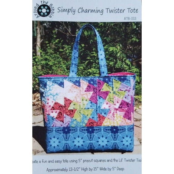 Simply Charming Twister Tote Pattern by Around the Bobbin