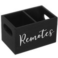 thumbnail image 5 of Rustic Wooden Remote Control Holder with Multi Compartment Desk Organizer for Living Room, Office and Bedroom – Open Design TV Remote Storage Box for, 5 of 5