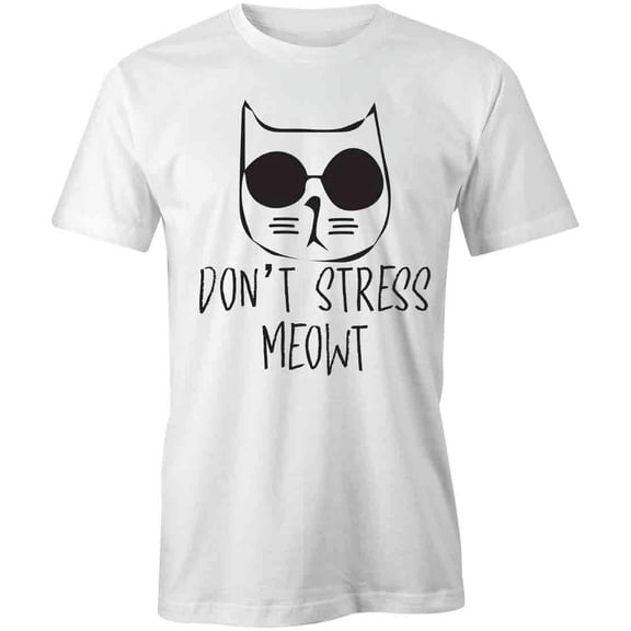 Don't Stress Meowt T-Shirt | Cute Pets White Tee Gift