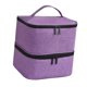 thumbnail image 2 of Estuche organizador de esmaltes de uñas, bolsa de transporte de doble capa con asa Violeta, 2 of 9