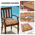 thumbnail image 3 of Outdoor Patio Cushion Covers 4 Pack Burnt Orange Bohemia Patio Chair Cushion Covers with Ties and Zipper Tribal Vintage Boho Waterproof Outdoor Seat Cushion Covers for Patio Furniture 24"x24", 3 of 8