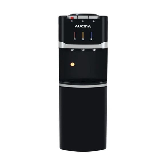 Dispensador De Agua Aucma Con Gabinete Negro Akwdt-3xgchs Carga Superior